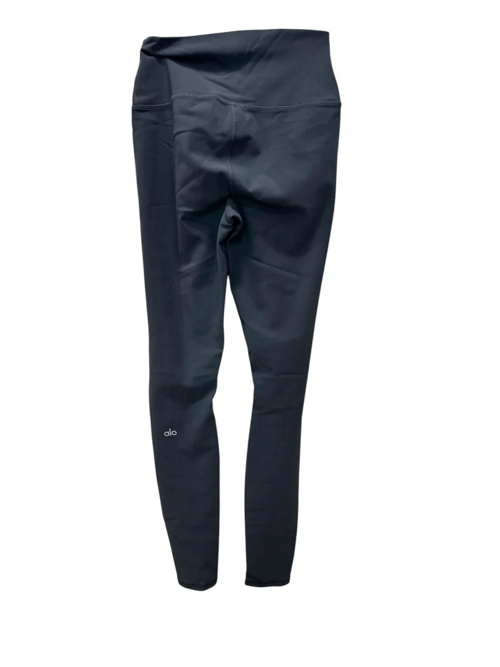 All High-Waist Distressed Leggings in Charcoal Gray. Size Small